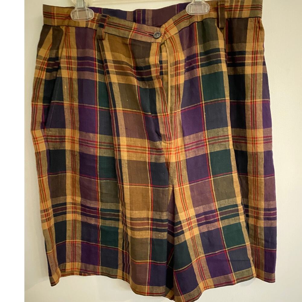 Lauren Ralph Lauren Women’s Plaid  Shorts Size 14 - Picture 3 of 5